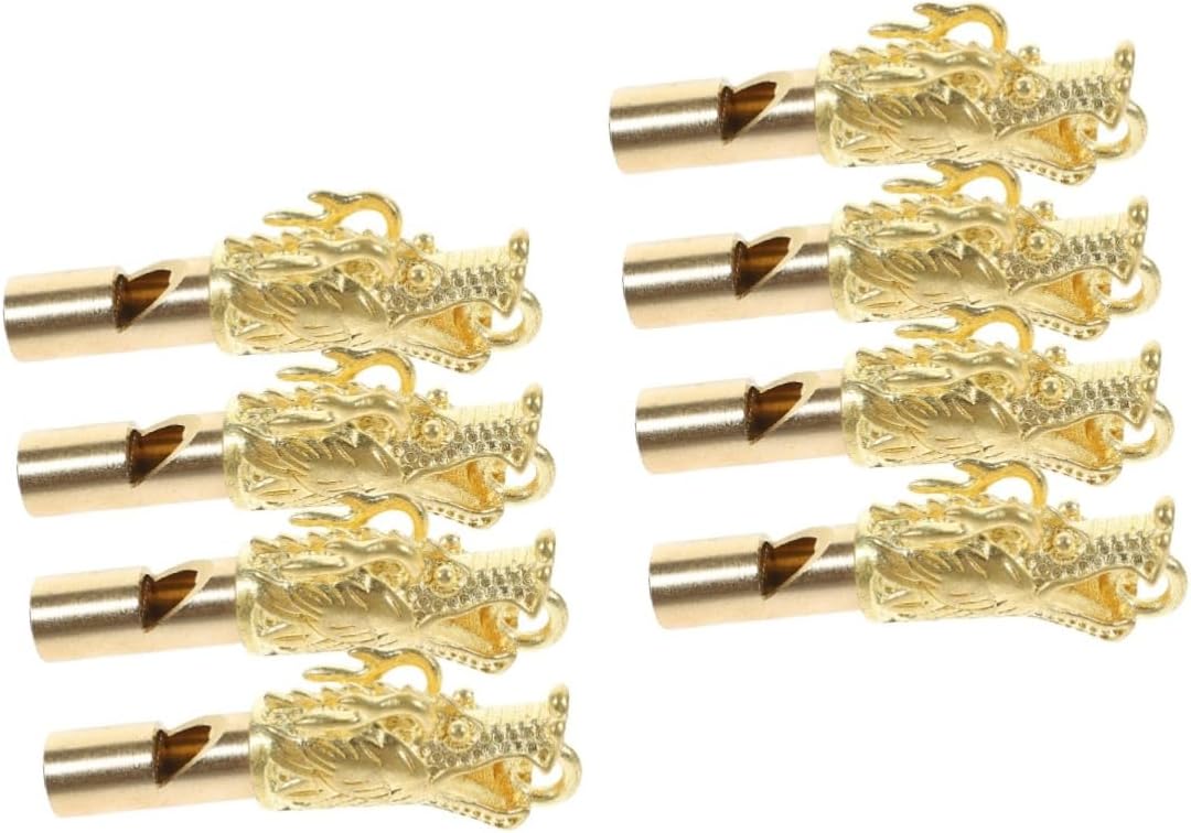 PAREKS 8 Pcs Sports Decor Toy Tools Squirrel Decor Vintage Whistle Brass Dragon Whistle Brass Whistle Keychain Brass Emergency Whistle Portable Camping Whistle Outdoor Whistle Gift faucet/940