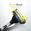 LetsShave Pro 5 Plus Manual Shaving Razor Blades Refills (Cartridge), Pack of 12, World's First Curved Blade with Vitamin E & Argan Oil Lubricating Strip, Blades for Men gallery image