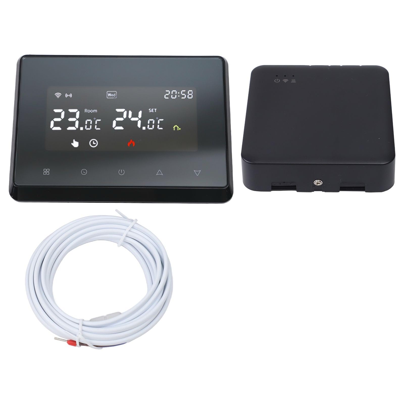 Tuyas - Termostato de calefacción WiFi inalámbrico para caldera de gas, controlador digital de temperatura para habitación de hogar inteligente, Alexas, Google Home
