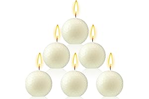 6 Pieces Kwondam Golf Ball Candles: Perfect for Golf-Themed Parties and Home Decor