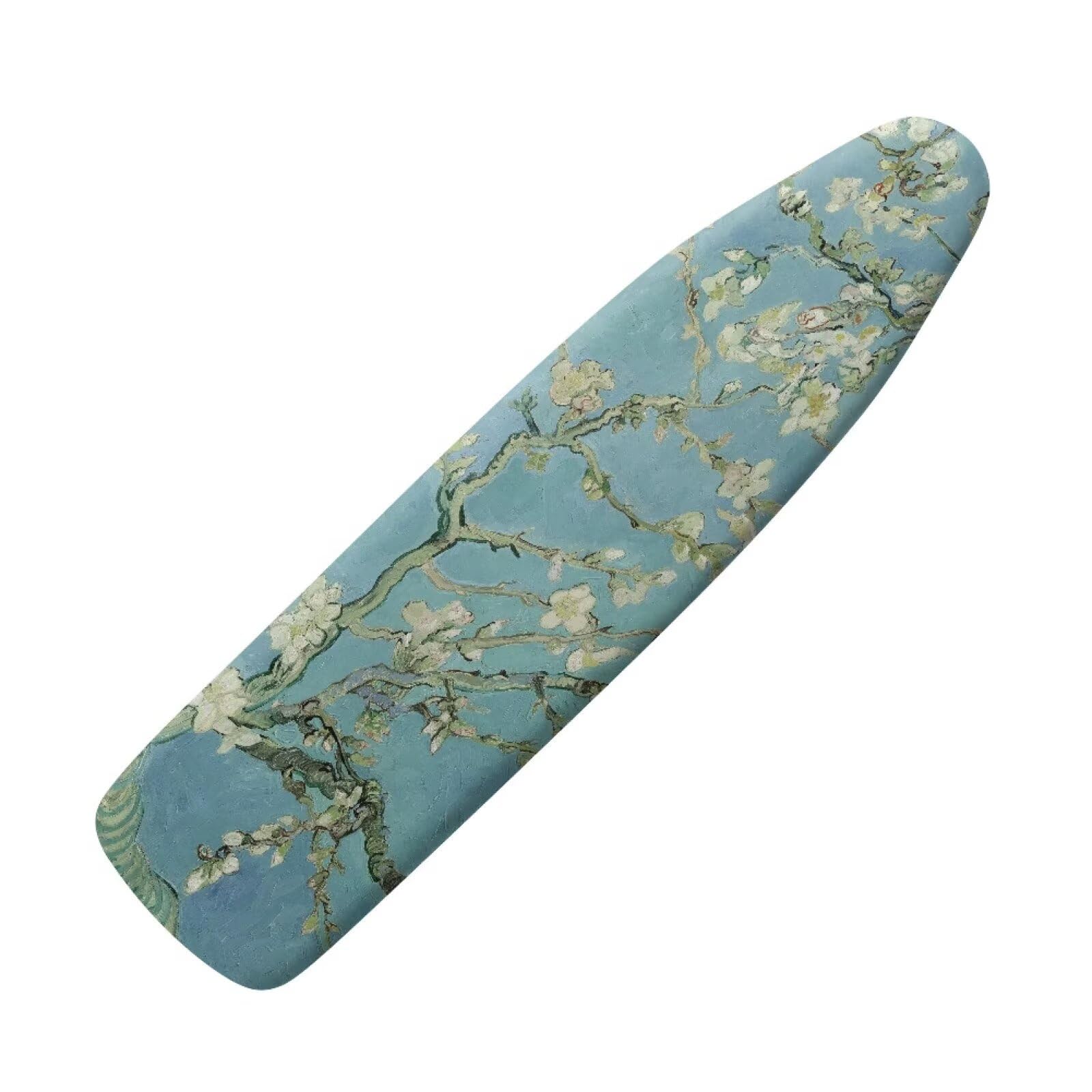 Drnuikhe Blooming Apricot Blossoms Prints Breathable Ironing Board Cover Decor Resist Scorching Staining 15x54 Wear Soil Resistant Covers Elastic Edges 3 Fasteners Anti-Scorch Polyester Fabrics