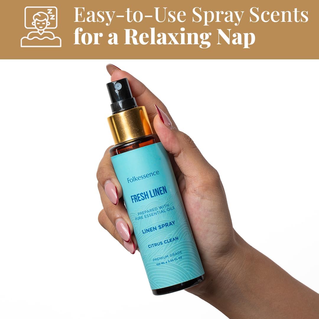 Folkulture Linen Spray - Odor Eliminator For Pillow, Clothes - 3.34 Fl Oz image 2