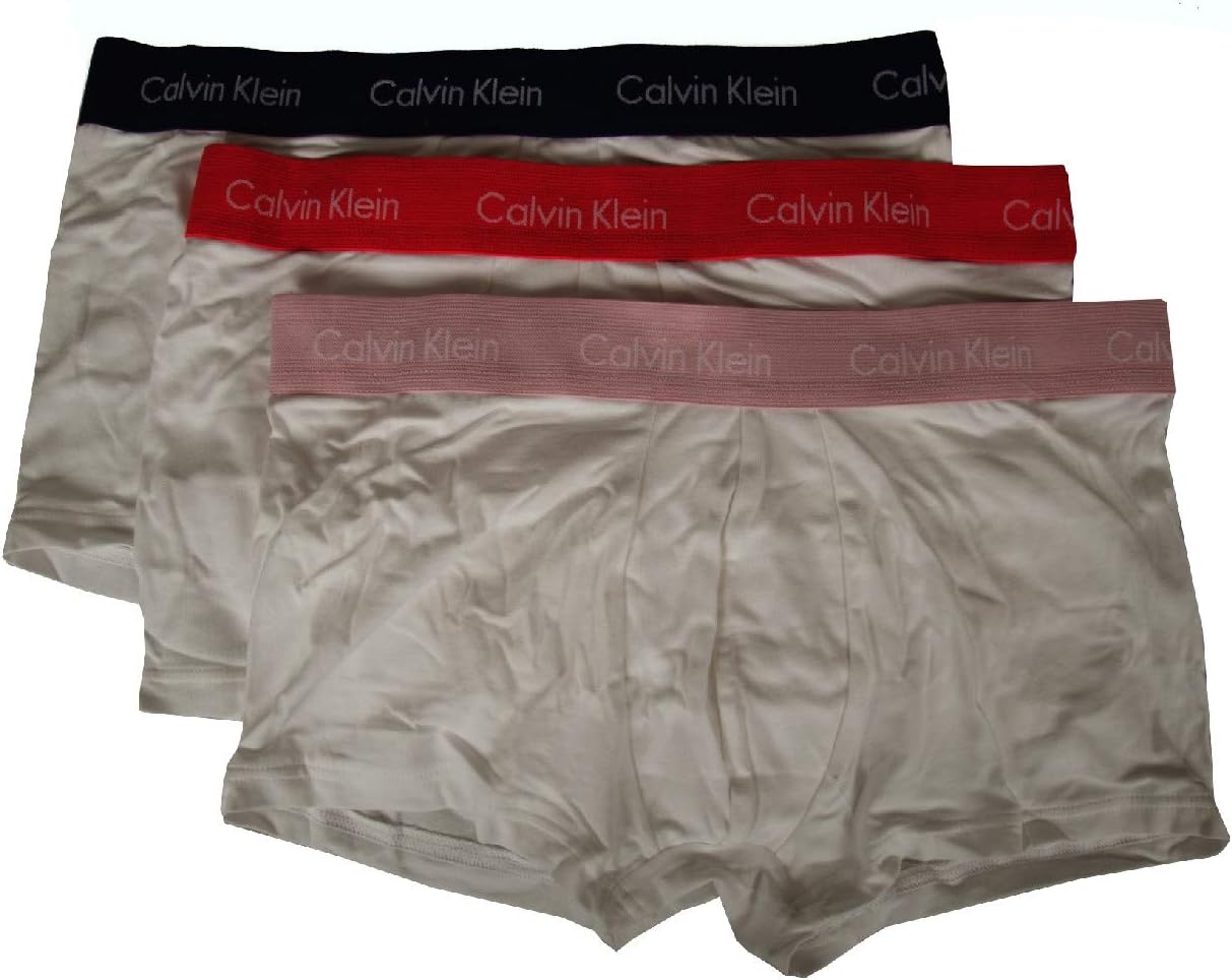 Calvin Klein Pack of 3 boxer man tripack trunks CK item U2664G LOW RISE TRUNK, BUH W-blue whale/Wildflower/Bubblegum, X-Small