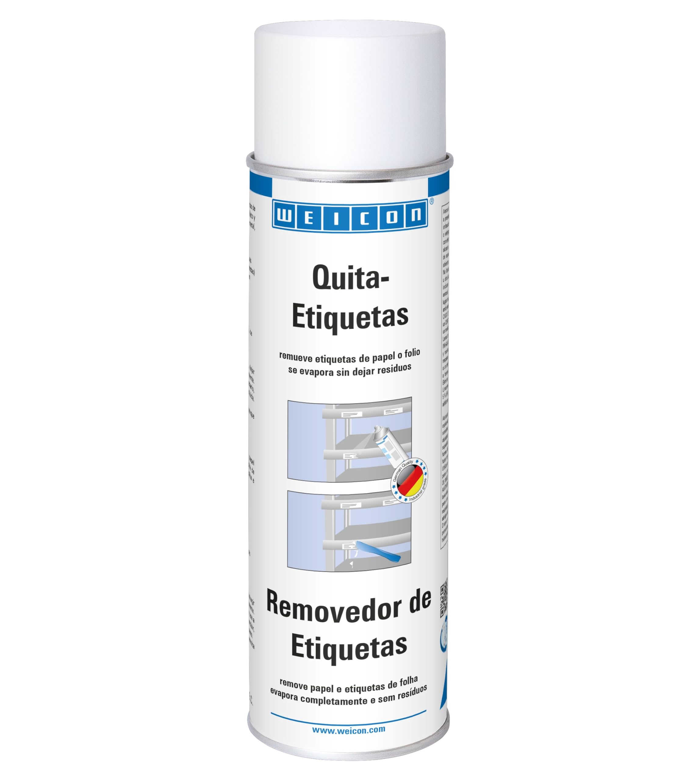 WEICON Spray Quita-Etiquetas 500 ml con espátula especial para trabajo eficaz