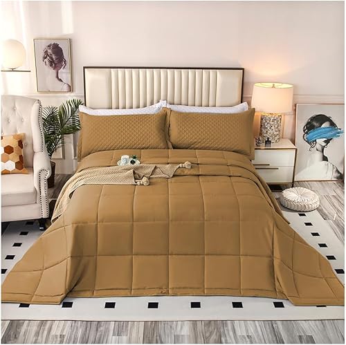 Edredón King Plus de Tamaño Extragrande, Edredones de Tamaño King Extra Grande de 128x120 pulgadas, 3 Piezas, Ligero Reversible para Todas las