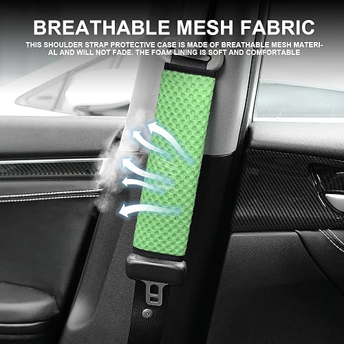 Miniatura 3 de 2 fundas para cinturón de seguridad de automóvil, almohadillas suaves para cinturón de seguridad, fundas para el cuello, protector de correa de