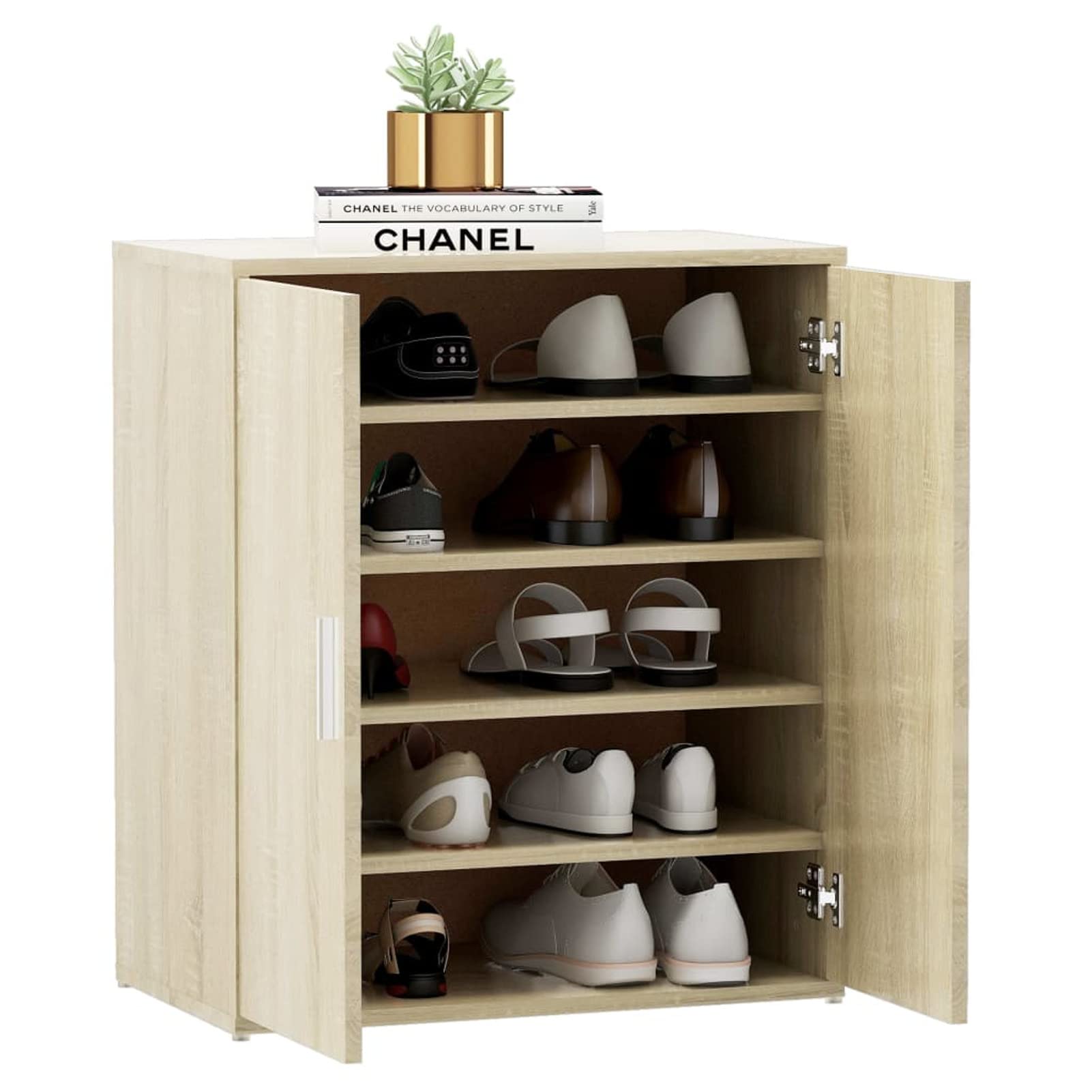 Schoenenkast Gerookt Eiken 60x35x70 cm Bewerkt Hout,Schoenen Opbergorganizer,Kast Opbergruimte Schoenen Stand Rek,Huis Hal Meubels 894(Sonoma Oak Schoenenkast Gerookt Eiken 60x35x70 cm Bewerkt Hout,Schoenen Opbergorganizer,Kast Opbergruimte Schoenen Stand Rek,Huis Hal Meubels 894(Sonoma Oak