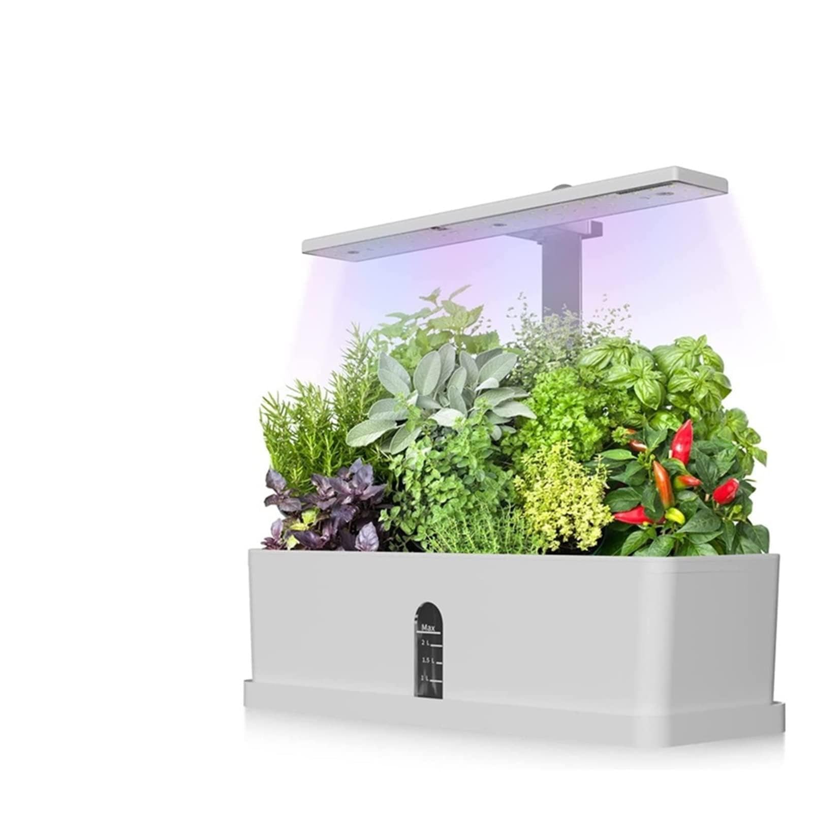 Tower Garden, di coltivazione da giardino Kit da giardino for erbe aromatiche da interno Temporizzazione automatica Luci di coltivazione a LED Pompa dell'acqua intelligente for vasi di fiori domestici