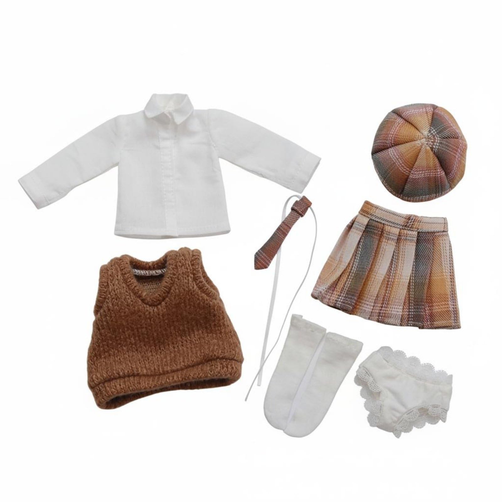 Vestiti per Bambole BJD Accessori Inclusi Set Vestiti Bambole BJD Facile da Indossare Completo Bambola Snodata, caffè Yf6-1233