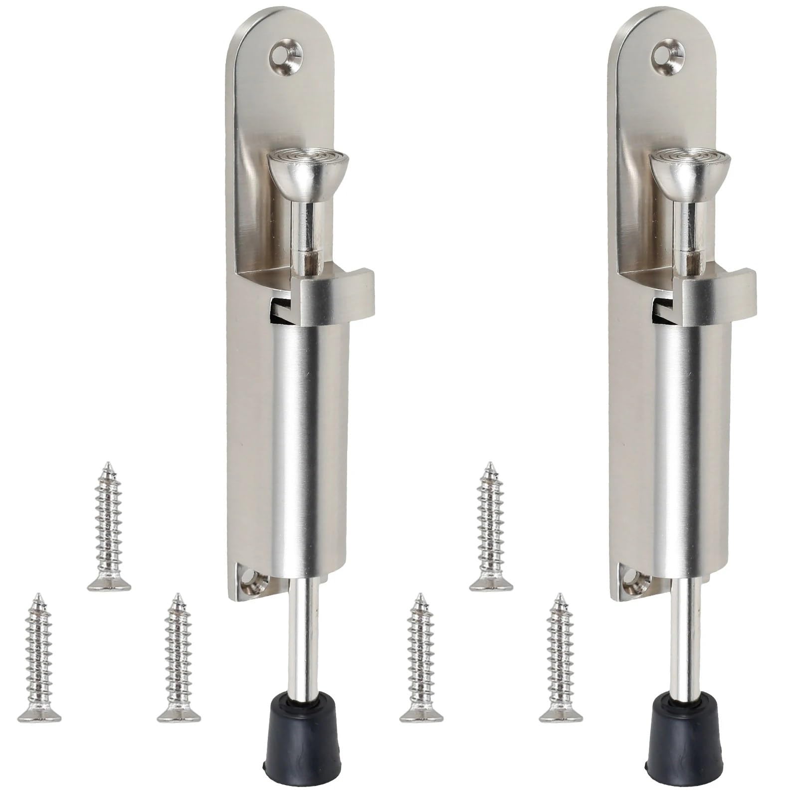 4pcs Zinc Alloy Spring Door Stopper Kick Down Stop Heavy Duty Floor Protector