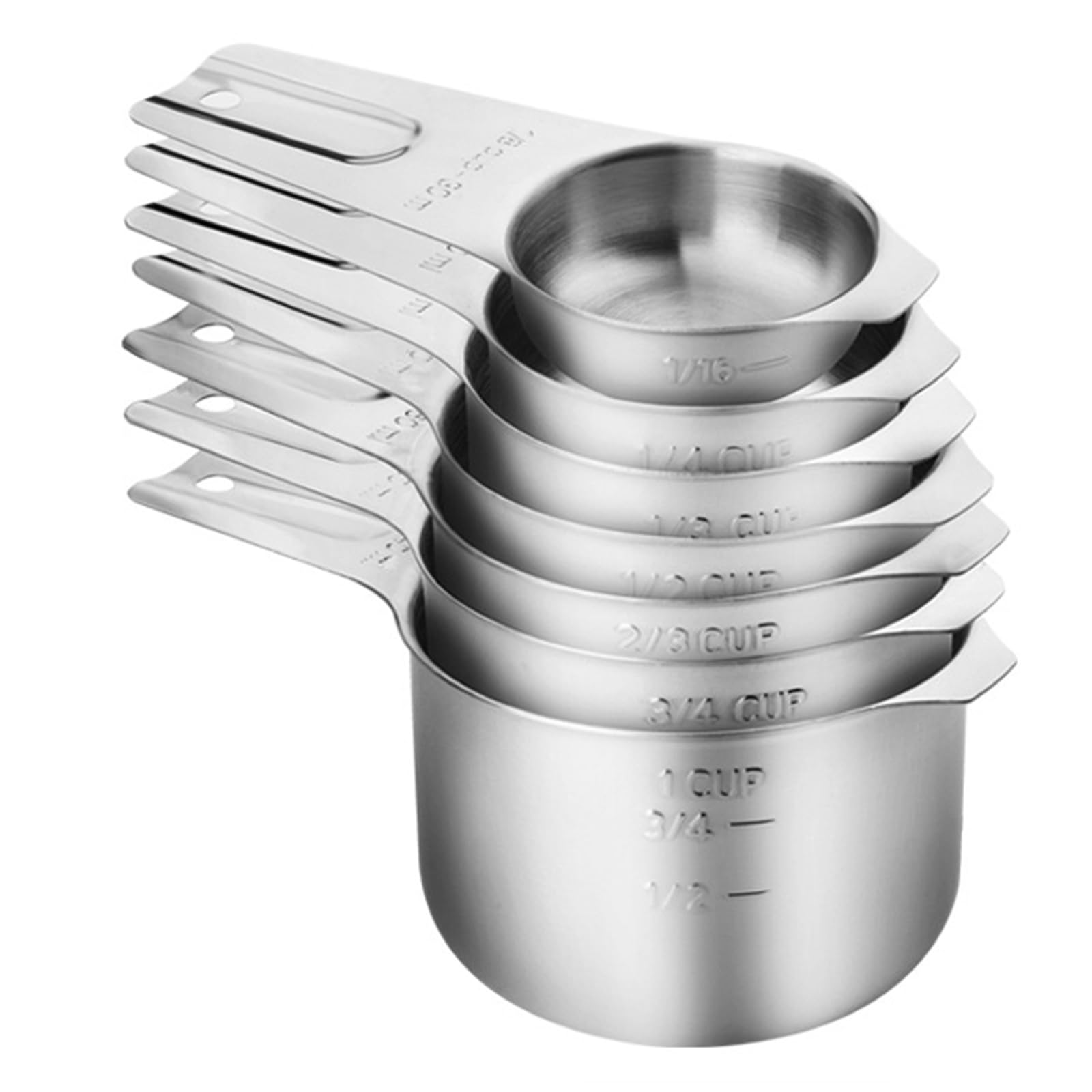 Tsophreniq Measuring Set with Stamp Detail Strudy Kitchen Measuring Spoon Set Stainless Steel Scoops with Rings Holders Teaspoon Measure