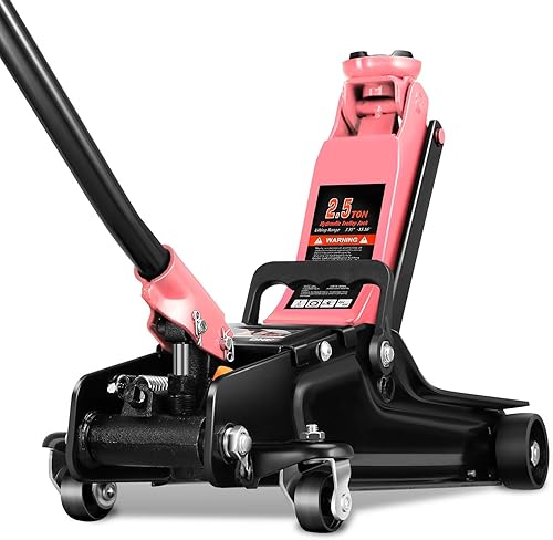 Miniatura 8 de Auto Dynasty Gato de piso de perfil bajo de 4 toneladas, gato hidráulico de acero resistente para automóvil con bomba de elevación rápida de