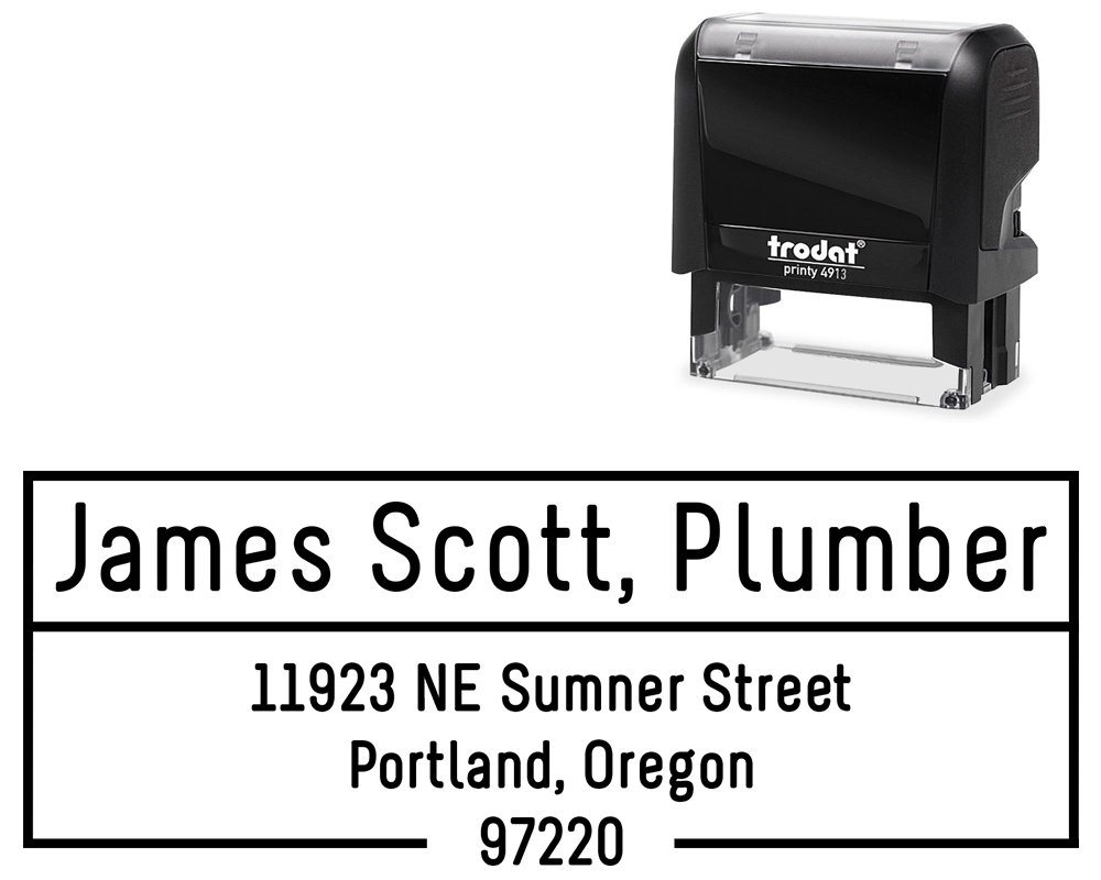 Buy Customized Stamper, Address Stamp Business Style, 3 Lines. Self