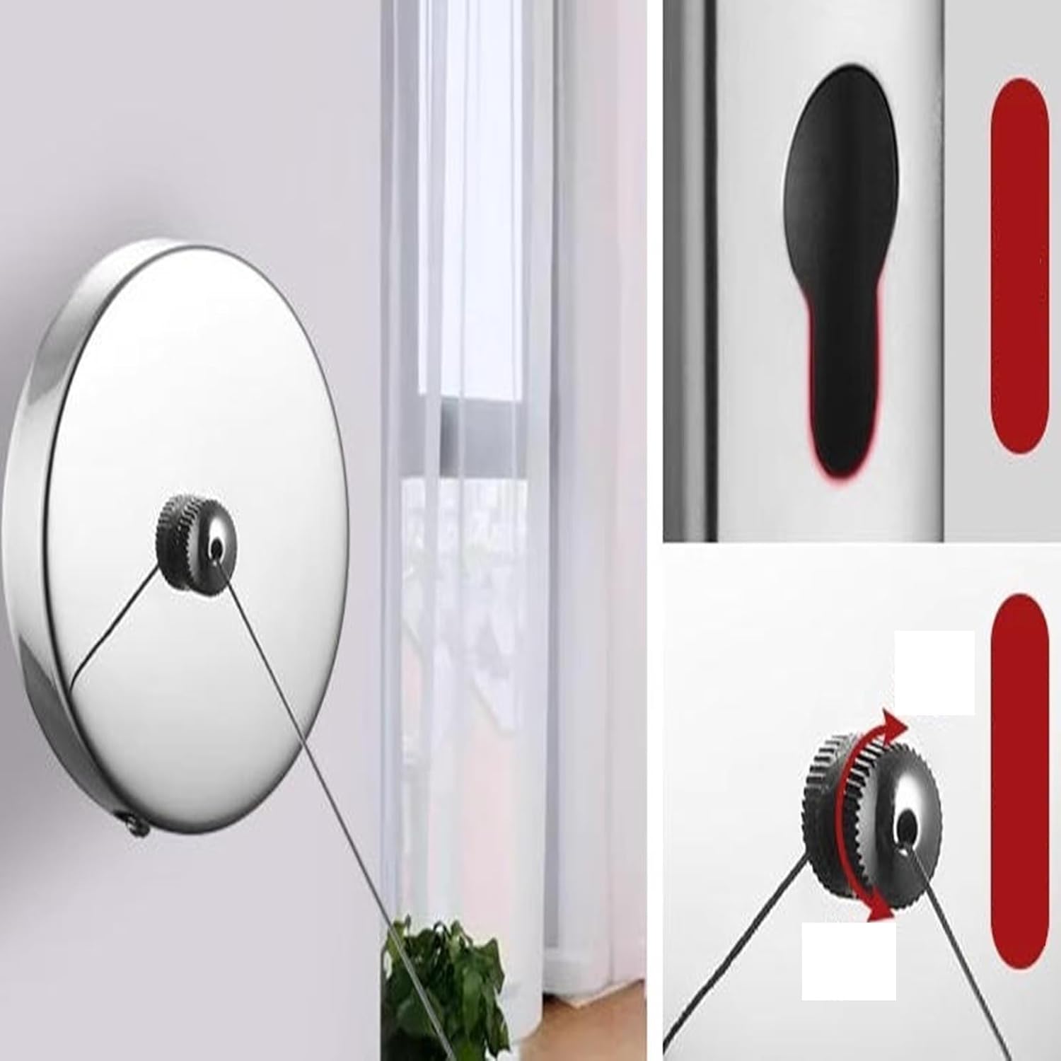 Retractable Clothesline Invisible Retractable Clothesline Indoor Wall Mounted Stainless Steel Cooling Clothes for Bathroom, Laundry, Hotel