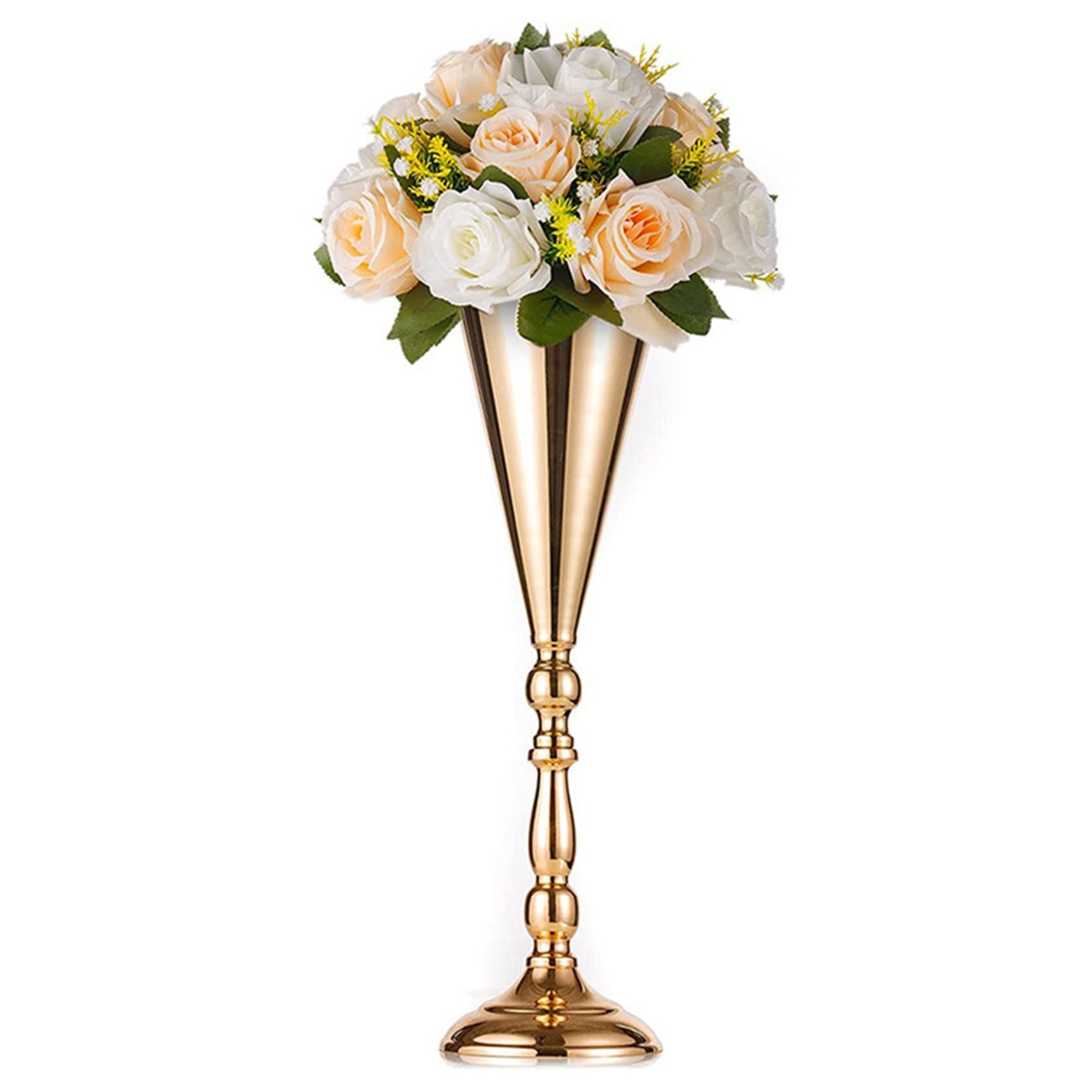 4 Pieza Florero de Mesa Centro de Mesa de Boda Decoración Soporte de Flores de Metal Adornos de Flores Artificiales para la Parte de Aniversario