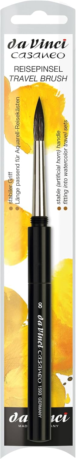 da Vinci Watercolor Series 1593 Casaneo Travel Brush Round New Wave Synthetics