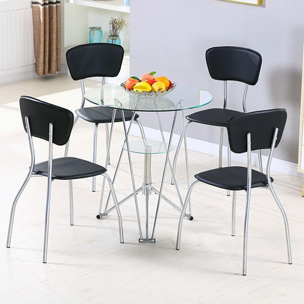 Plateau de Table Rond en Verre Trempé de 24 Pouces, Surface de Table Transparente, pour Comptoir en Verre de Bureau à Domicile(60cm(24inch))