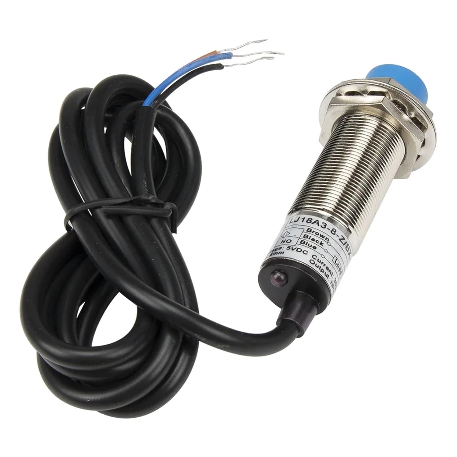 M18 8mm Sensing DC 5V inductive Proximity Sensor Switch NPN NO LJ18A3-8-Z/BX-5V Work Voltage 5VDC Special for MCU