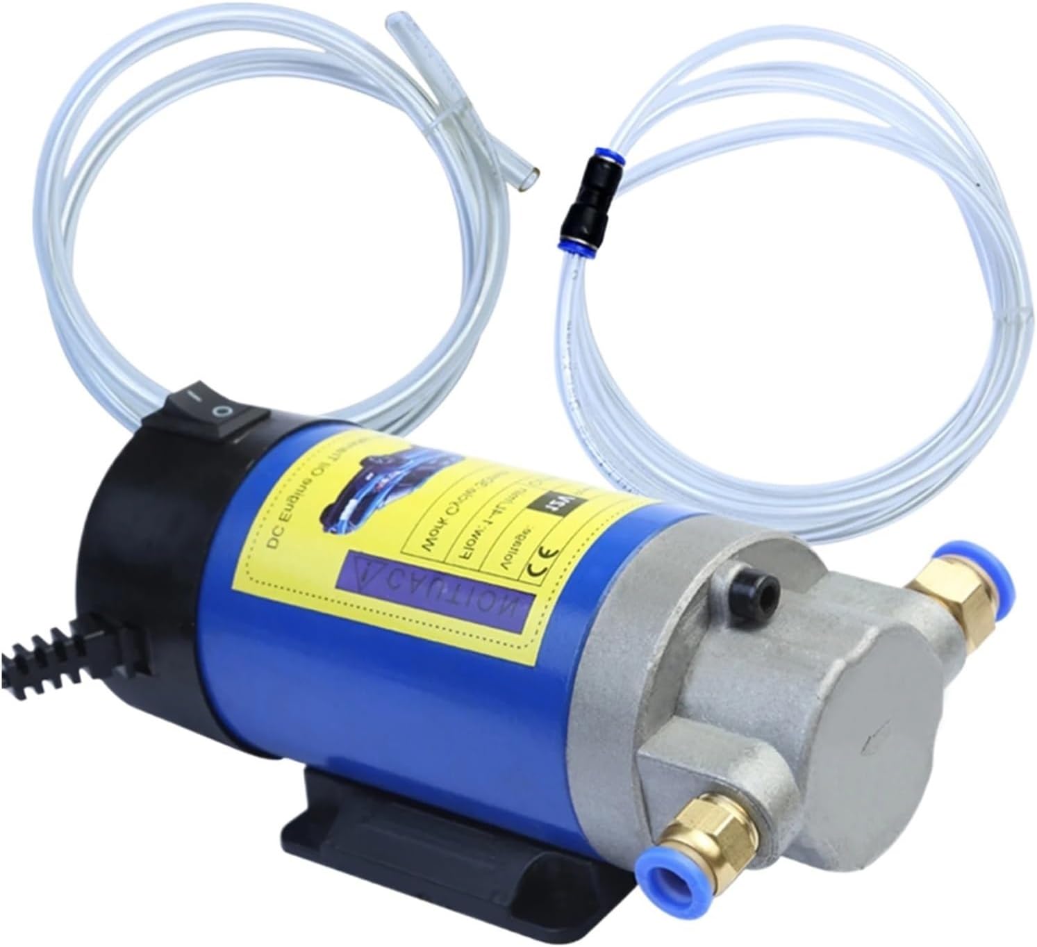 12V Electric Oil Transfer Pump Diesel Fuel Extractor Scavenge Suction Siphon Tool with Dual Hose Compatible with Cars Motorcycles Boats ATVs