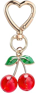 Agromusk Cute Cherry Keychain,Kawaii Cherry Bag Purse Charms for Women Car Keys Decor Gifts Stuff Accessories