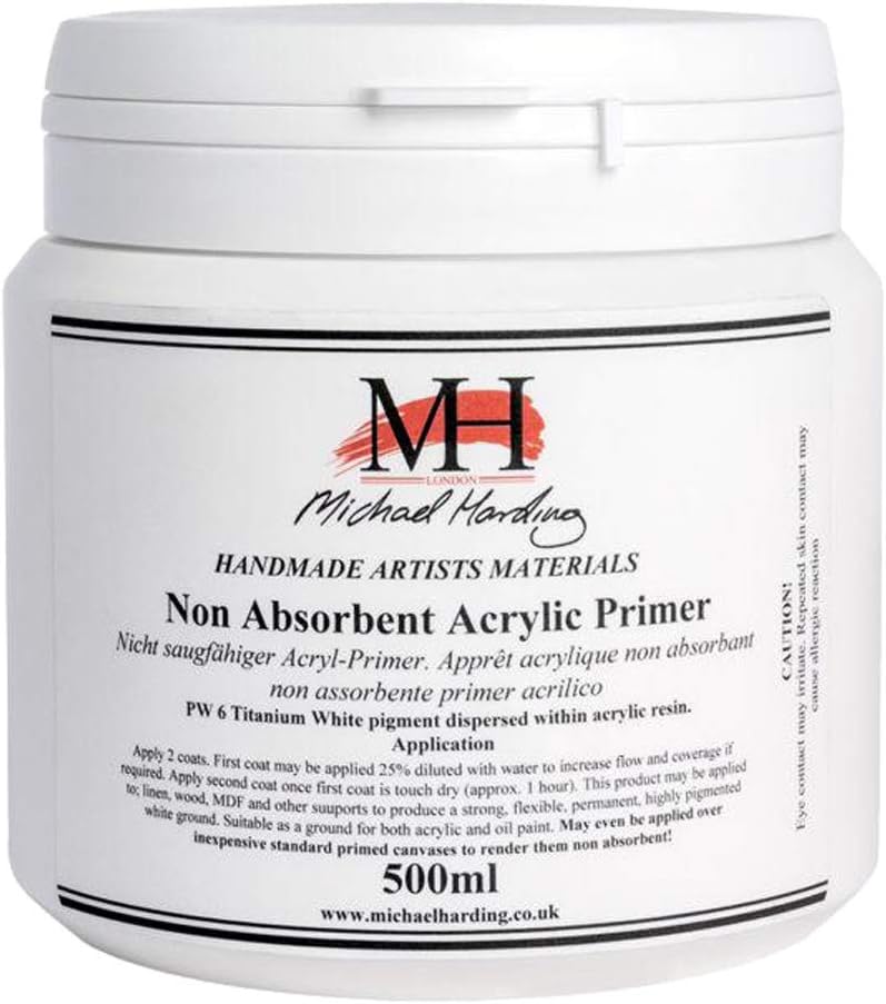 Acrylic Gesso Primer Artist Oil Colours, Non Absorbent Acrylic Primer, 500ml,NAAP