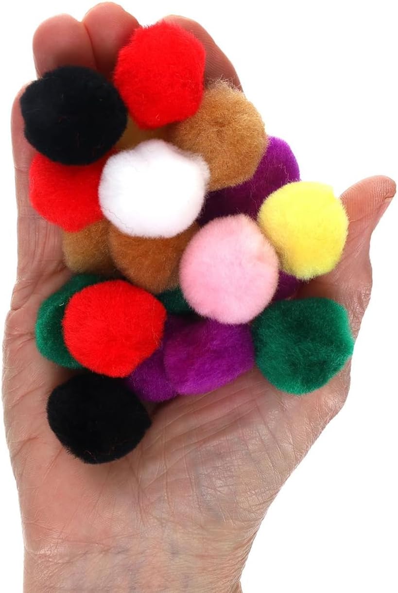 Essentials By Leisure Arts Pom Poms, Black, 1", 40 Pieces Per Pack