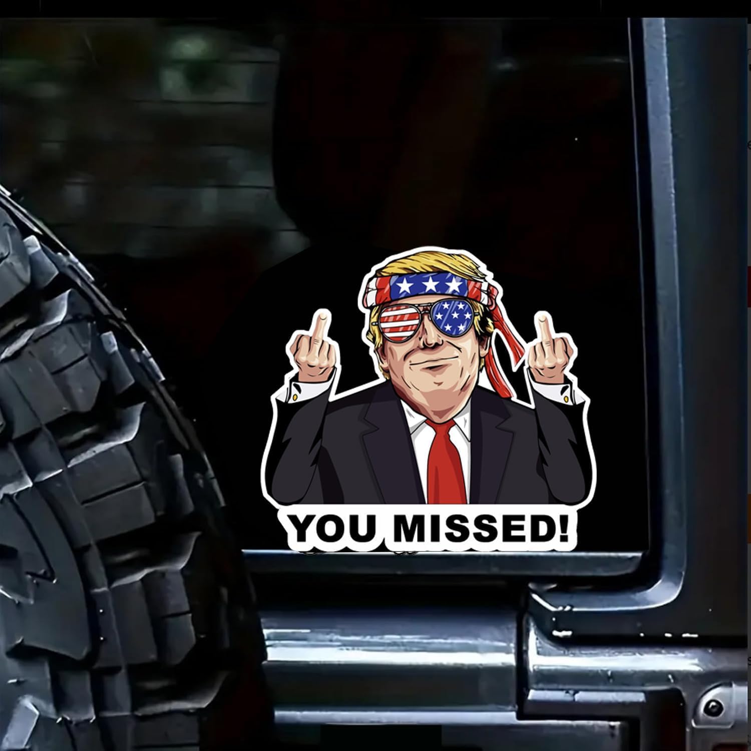2 Adesivi Trump In Vinile – Trump Fight E Trump Peeking 2024 – Per Auto E Superfici Lisce – USA