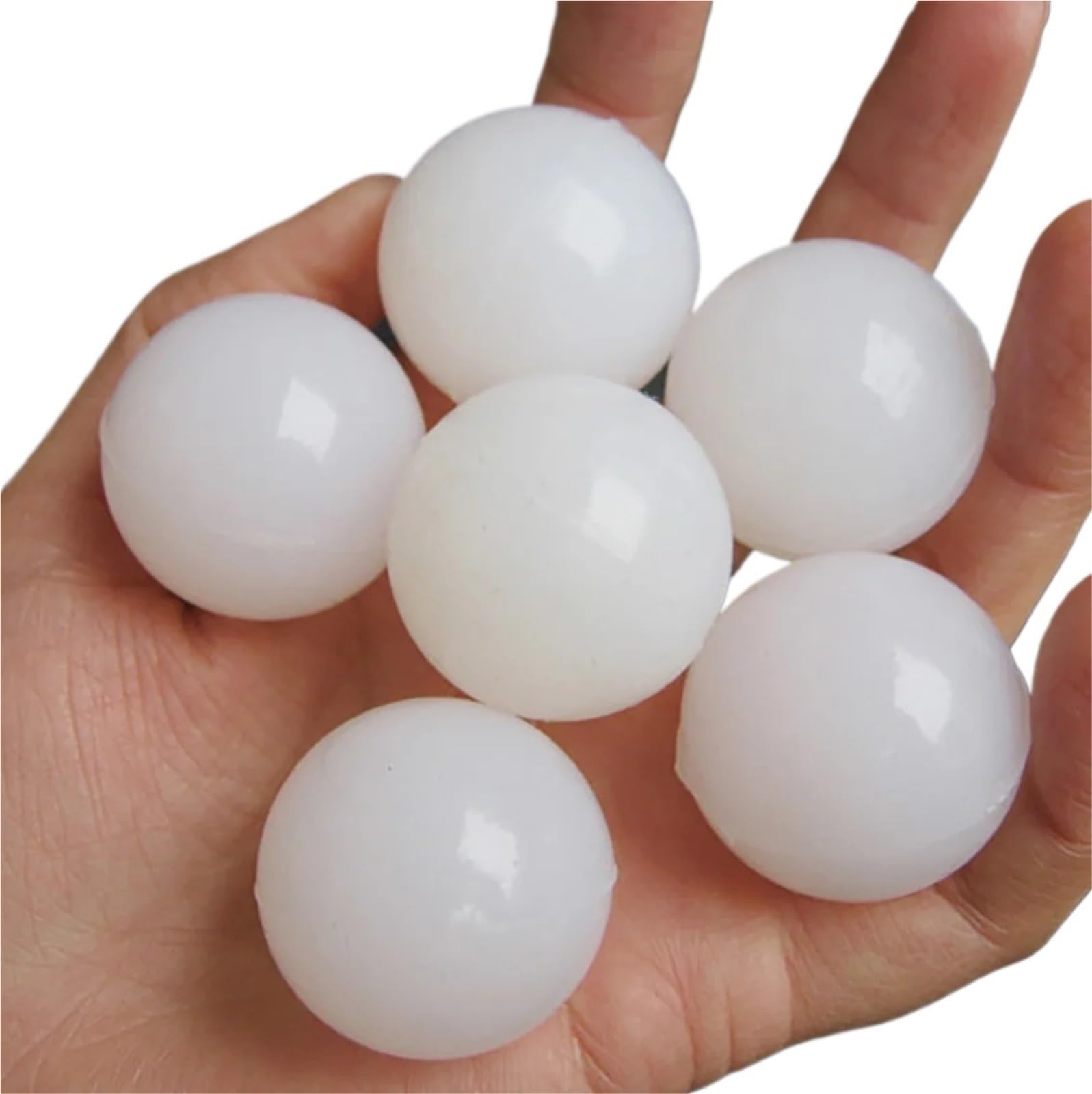 Białe, stałe kulki silikonowe 1/2/2,5/3/3,5/4/5/5,5/6/6,5-70 mm kulki uszczelniające, 5/10/50 szt.(32mmx50pcs)