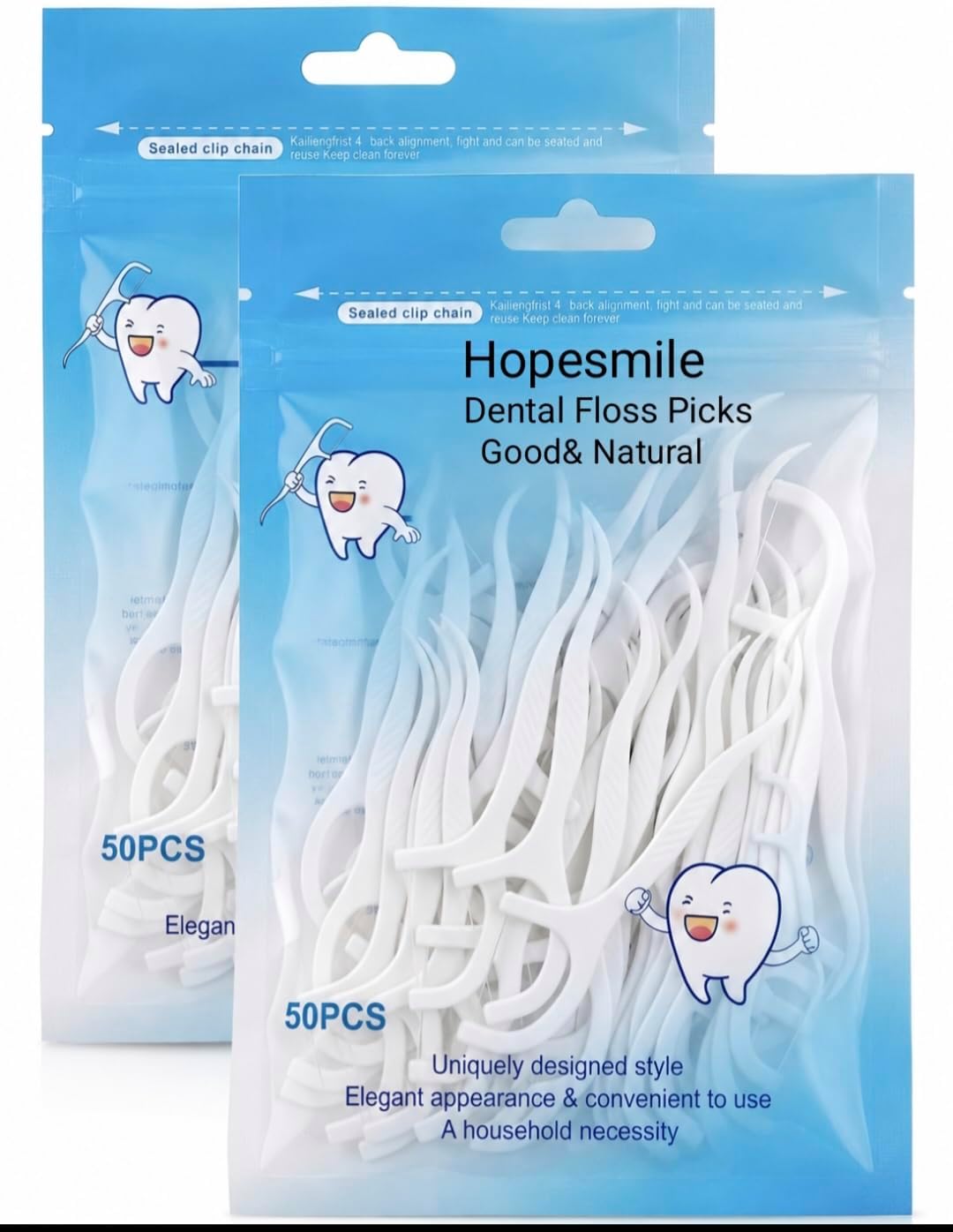 HopesmileBest 50 Piece Cleaning Dental Floss Picks Toothpick Greats Dental Floss Greats for Cleaner Teeth Flossin Fresh Healthy Gums Healthy