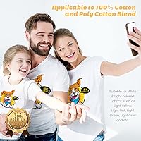 Vista 2 de TransOurDream Papel de transferencia de calor para impresora LaserJet (20 hojas, 8.5 x 11, láser 1.0), vinilo de transferencia de calor para Ligera