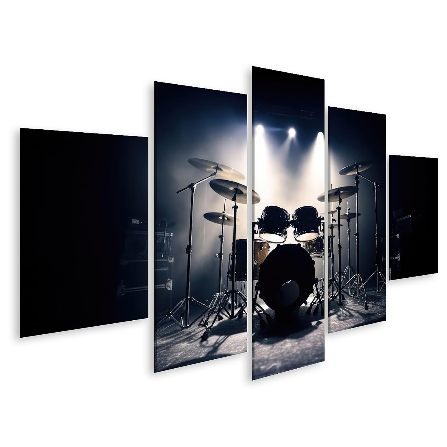 islandburner Bild auf Leinwand Schlagzeug Drum Set Stage Band Spot Lighting Spotlight Kinderzimmer Bilder Wandbilder Poster JBYU-MFP