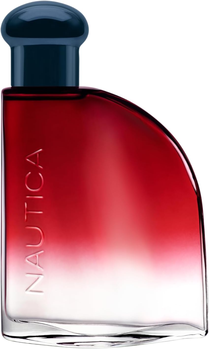 Nautica Color Red Eau de Toilette da uomo, Fougère aromatico, note di pepe nero, lavanda e rosmarino, 50 ml
