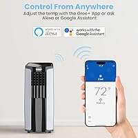 Vista 3 de TOSOT Aire acondicionado portátil de 9,700 BTU (5,000 BTU SACC), control inteligente WiFi, unidad de aire acondicionado con deshumidificador