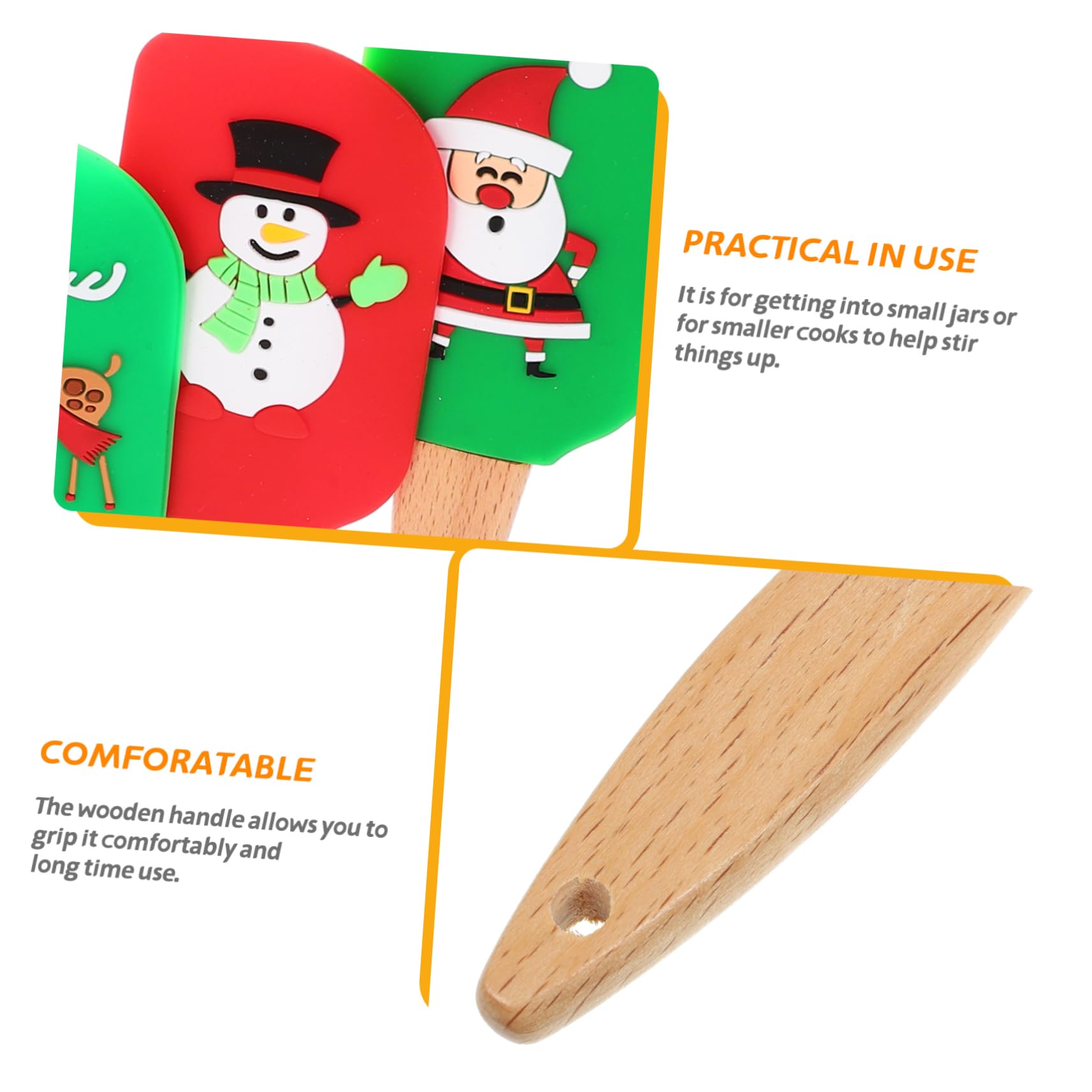 COLLBATH Espátulas De Silicona Para Hornear Mezcla 5 Piezas, Reutilizables, Antiadherentes, Para Mantequilla y Crema, Accesorio Práctico Para Repostería Casera y Uso Diario Cocina