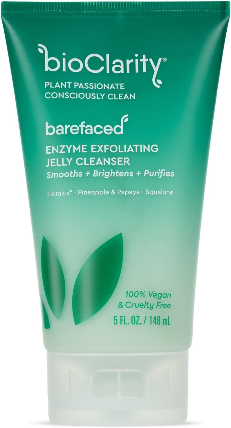 Exfoliating Jelly Cleanser, Gentle Exfoliation With Pineapple & Papaya, 100% Vegan, Cruelty-Free, Suitable for All Skin Types, Hydrating & Refreshing Formula for Everyday Use