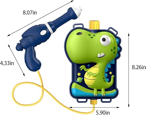 Miniatura 3 de Pistola de agua con pistola de agua de alta capacidad de 40.6fl oz que disparan para 30 pies tiene correas ajustables para niños, verano, piscina,