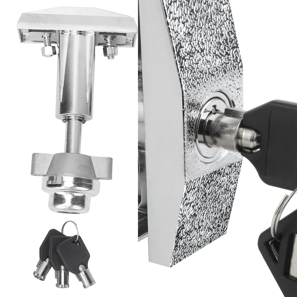 KKPLZZ Cerradura para Máquina Expendedora de Aleación de Zinc, Cerradura de Seguridad para Máquinas Expendedoras y Caja Fuerte, Cromada