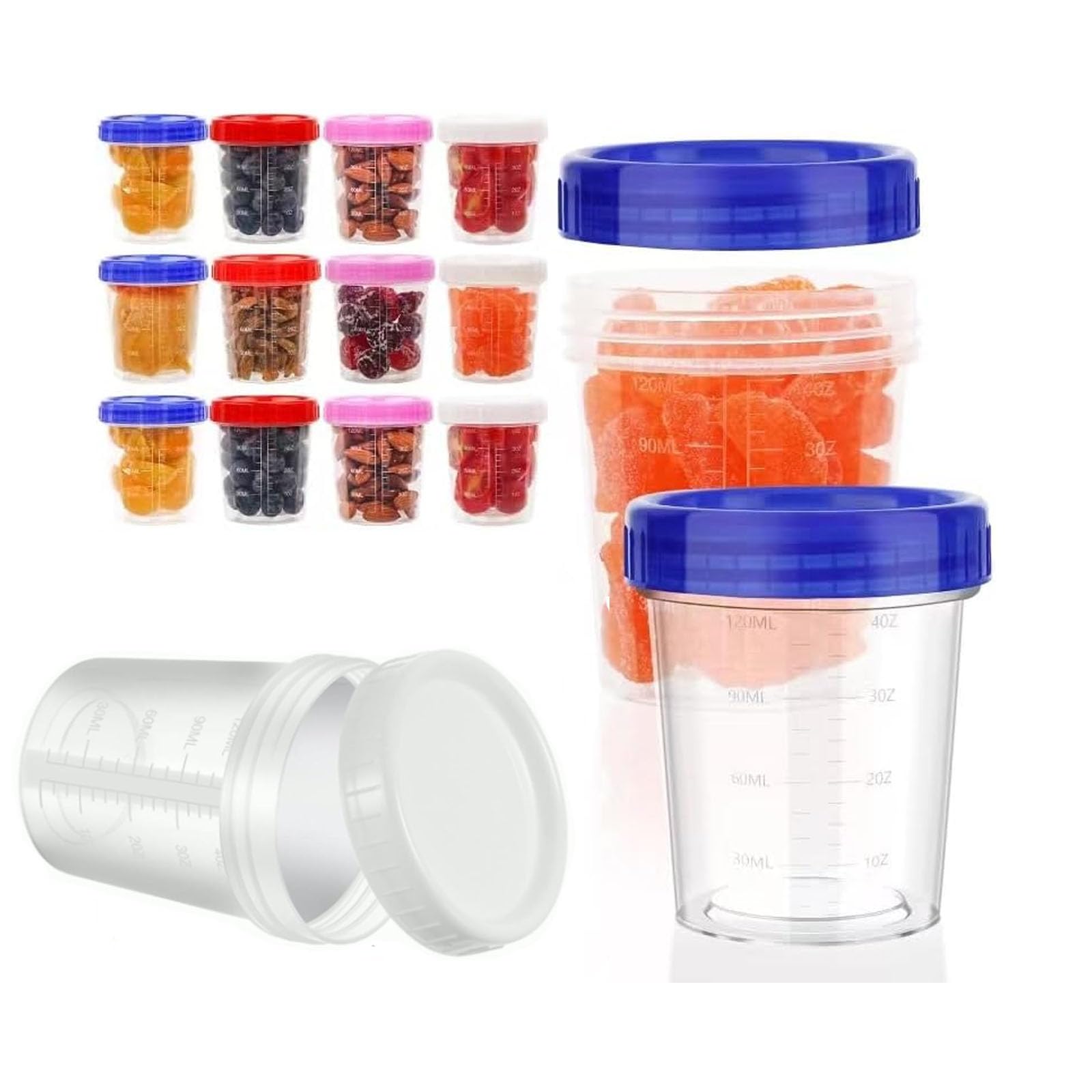 12 Contenitori Ermetici Per Alimenti 120ml - Vasetti Graduati Per Salse, Condimenti E Meal Prep - Foto 5