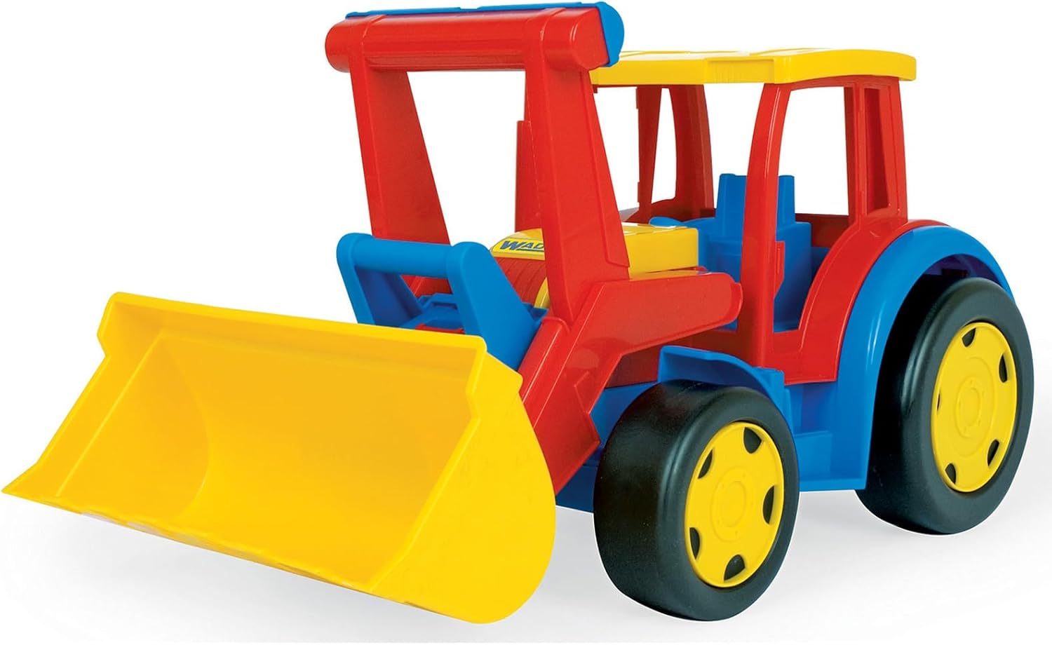 Wader Gigant 66009 Seat Tractor with Large Front Shovel, Size Approx. 60 cm, Maximum Load 100 kg, for Children from 12 Months, Suitable as a Gift for Creative Play