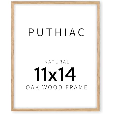 puthiac 11x14 Oak Wood Picture Frame - Modern Farmhouse Wood Frame