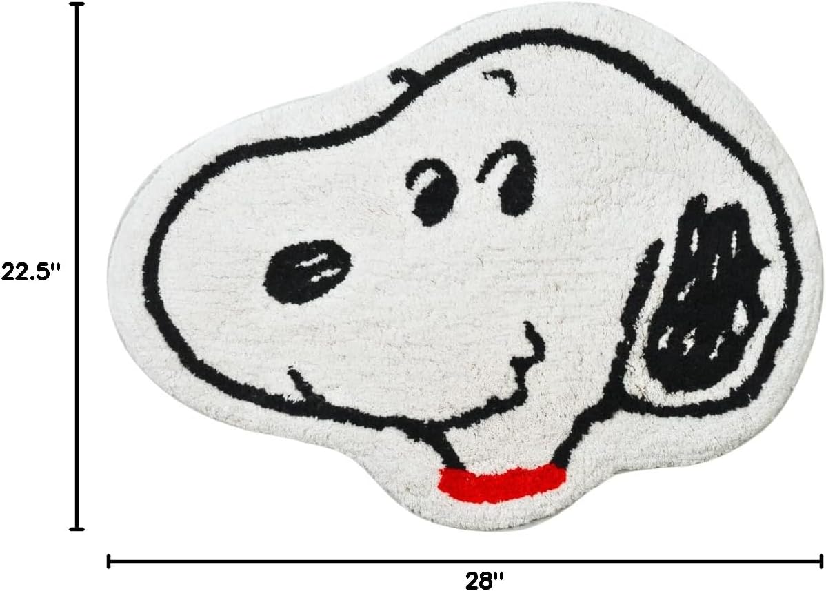 Collectibles Peanuts Snoopy 100% Cotton Non Slip Plush Bathroom Mat Rug (Officially Licensed Product) by Franco