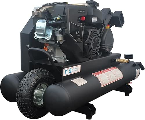 6.5HP Gas Powered Air Compressor 12CFM Portable Gasoline Driven Piston