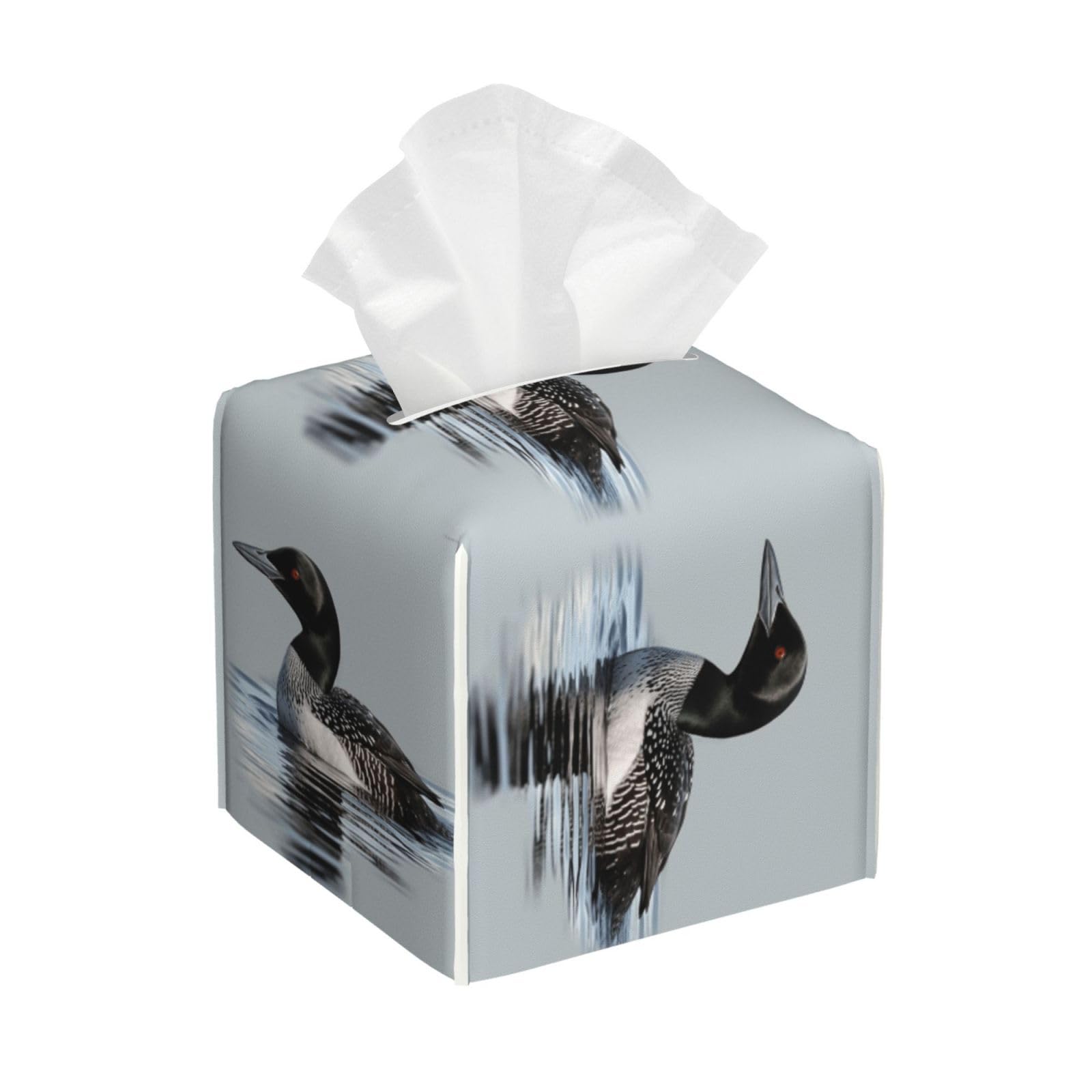 Loon Nature Bird Tissue Box Cover Square Cube Boxes