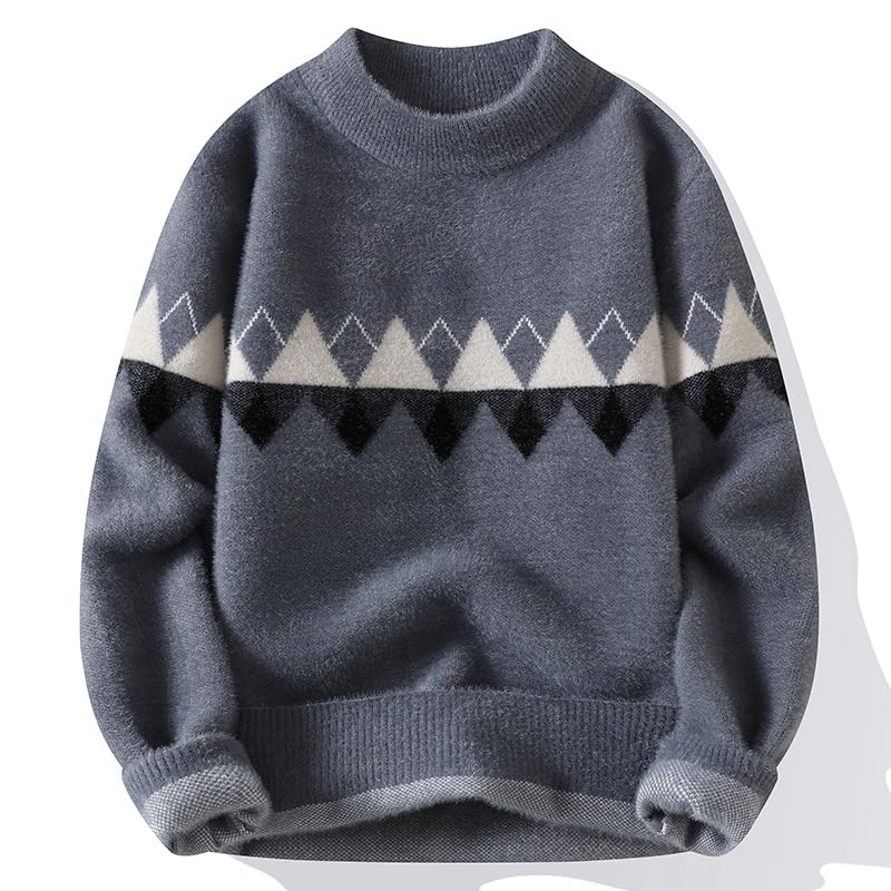 Men's Half-High Collar Knitted Sweater,Sweater for Winter2