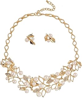 Shining Diva Fashion 18k Gold & Silver Plated Pearl Jewellery Set | Latest Stylish Design Fancy Traditional Jewellery | Tr Price In India