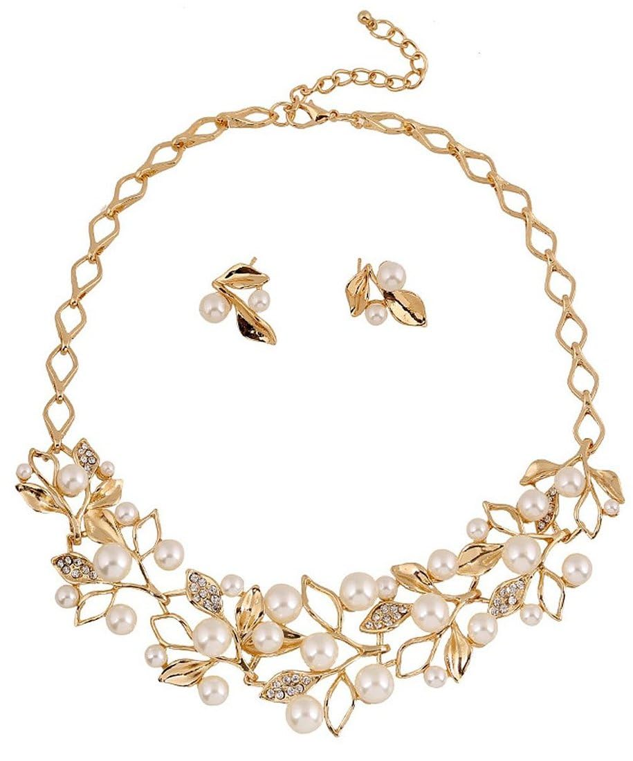 Shining Diva Fashion 18k Gold & Silver Plated Pearl Jewellery Set | Latest Stylish Design Fancy Traditional Jewellery | Tr... - Review, Price and Buying Guide
