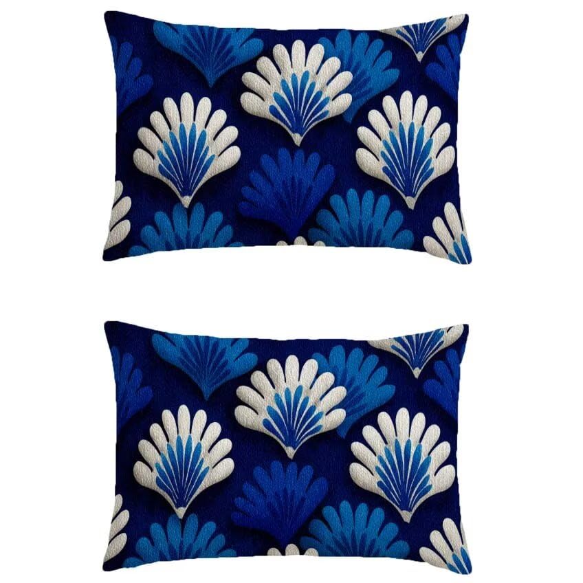 Housse de coussin 50x90cm en lin impéarmable au design scandinave épuré