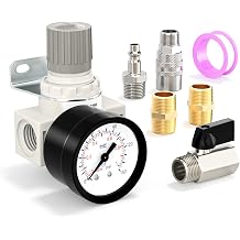 3/8" NPT Air Compressor Regulator, with 0-150 PSI Gauge, BR3000 Air Gauge Regulator Inline for Air Compressor and Pneumatic Tools