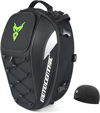 Funihut - Zaino da moto impermeabile con spazio per il casco, borsa da moto/sedile  posteriore, zaino da viaggio, capacità elevata verde : Amazon.it: Auto e  Moto