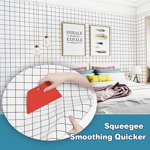 Miniatura 6 de tiptopcarbon Kit de Papel Tapiz Herramienta Alisadora de Papel Tapiz Herramientas de Papel Tapiz para Despegar y Pegar en Papel de Contacto Colgante